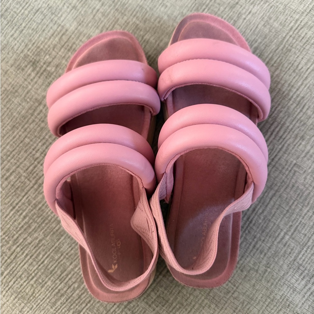 Pink Women's UGG Padded Strap Sandals